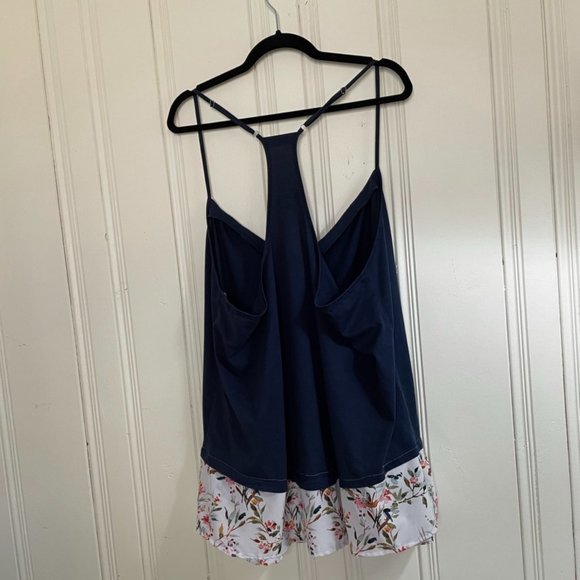 💚 Cosabella Spaghetti Strap Tank Navy Floral 3x - Picture 2 of 4